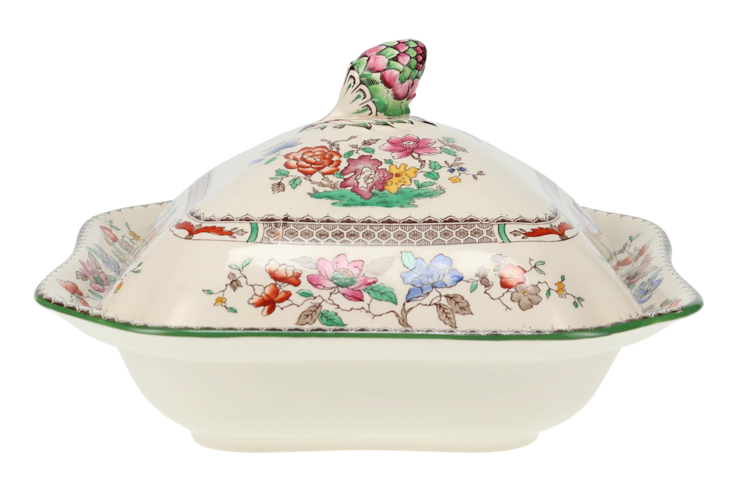 Spode Chinese Rose (Copeland Spode) Vegetable Tureen with Lid