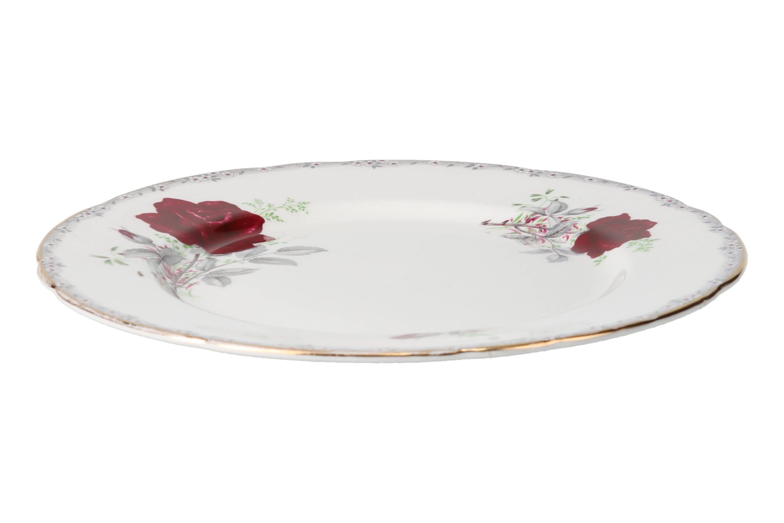 Royal Stafford Roses To Remember - Red Breakfast / Lunch Plate
