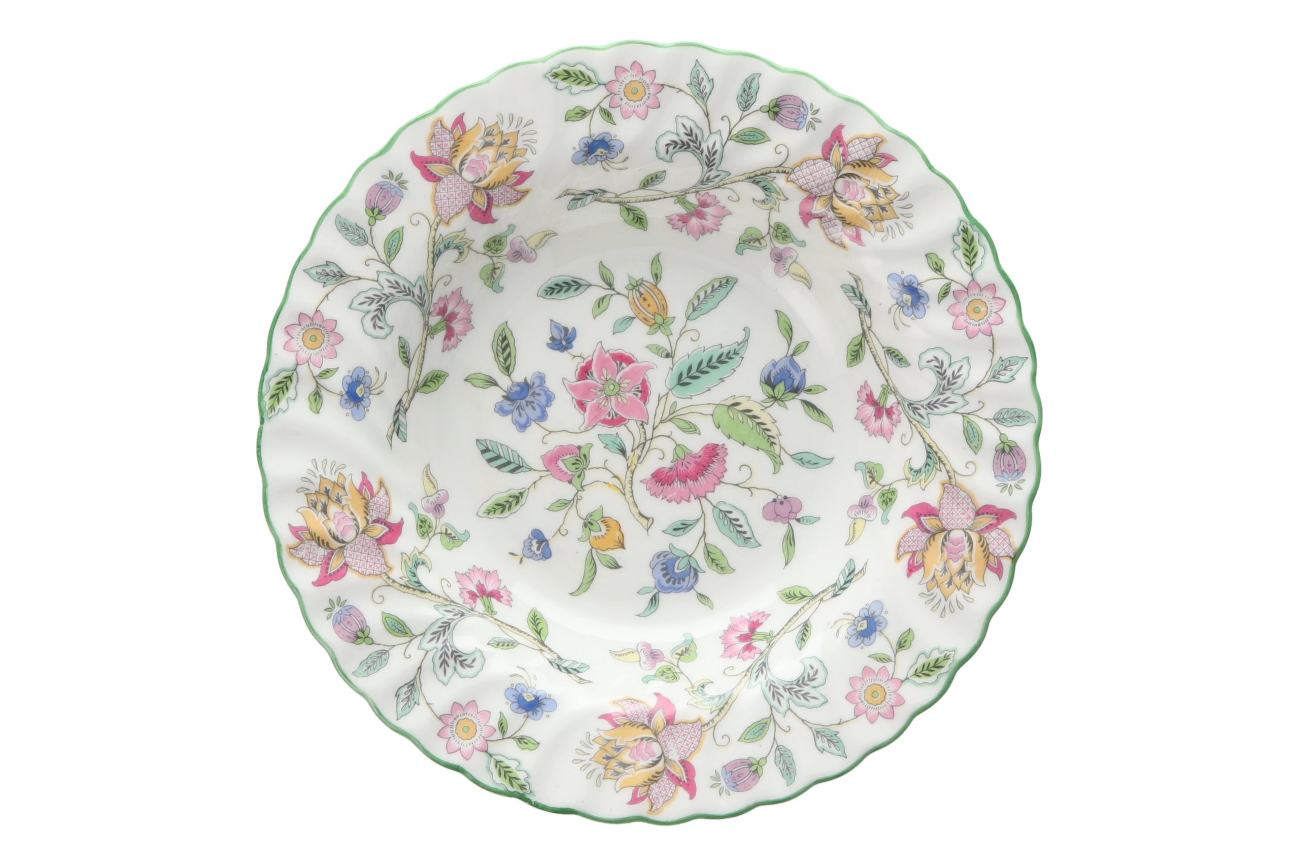 Minton Haddon Hall - Green Edge Rimmed Bowl | We'll find it for