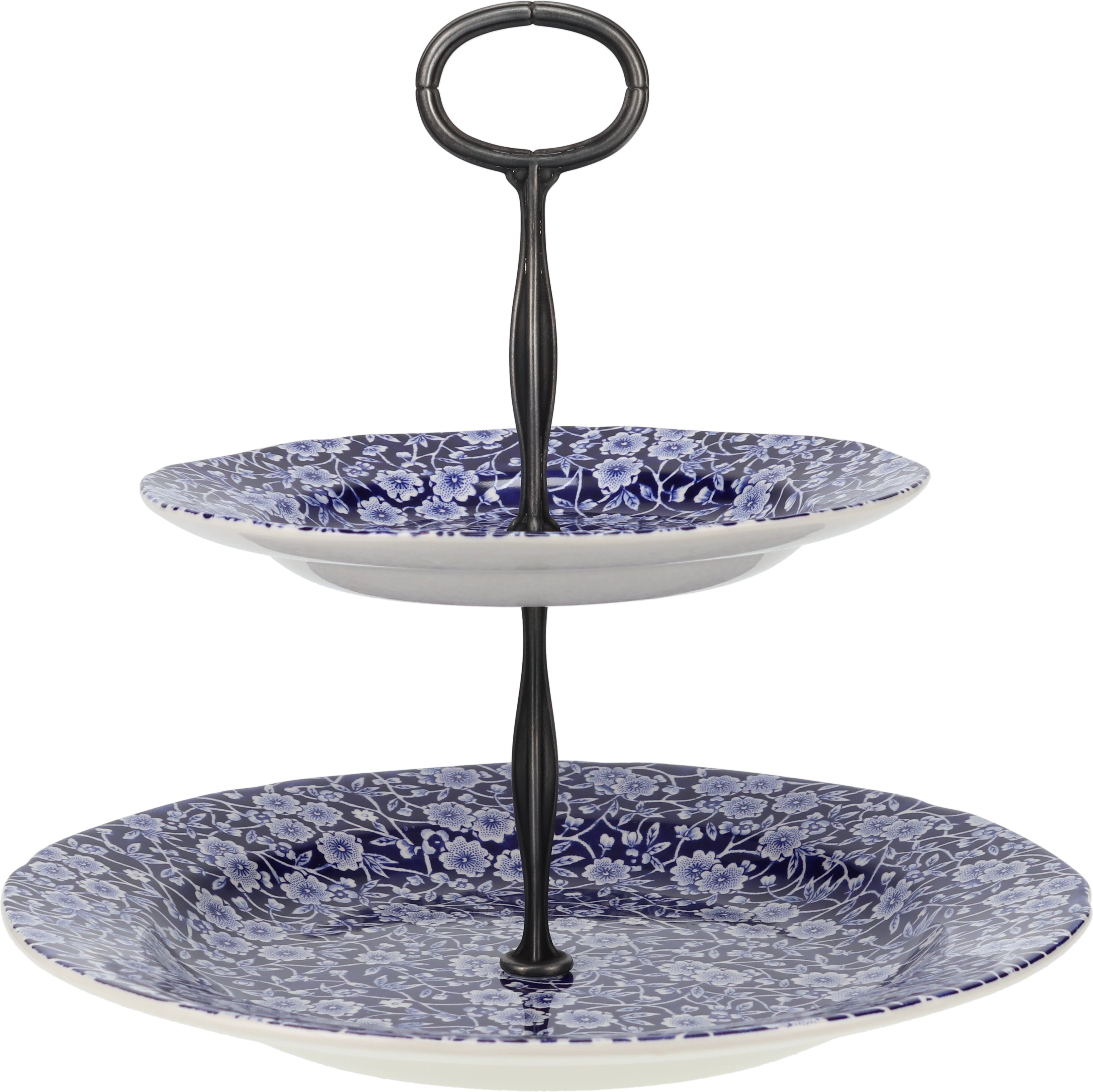 Burleigh Blue Calico Cake Plate | We'll find it for you | Chinasearch