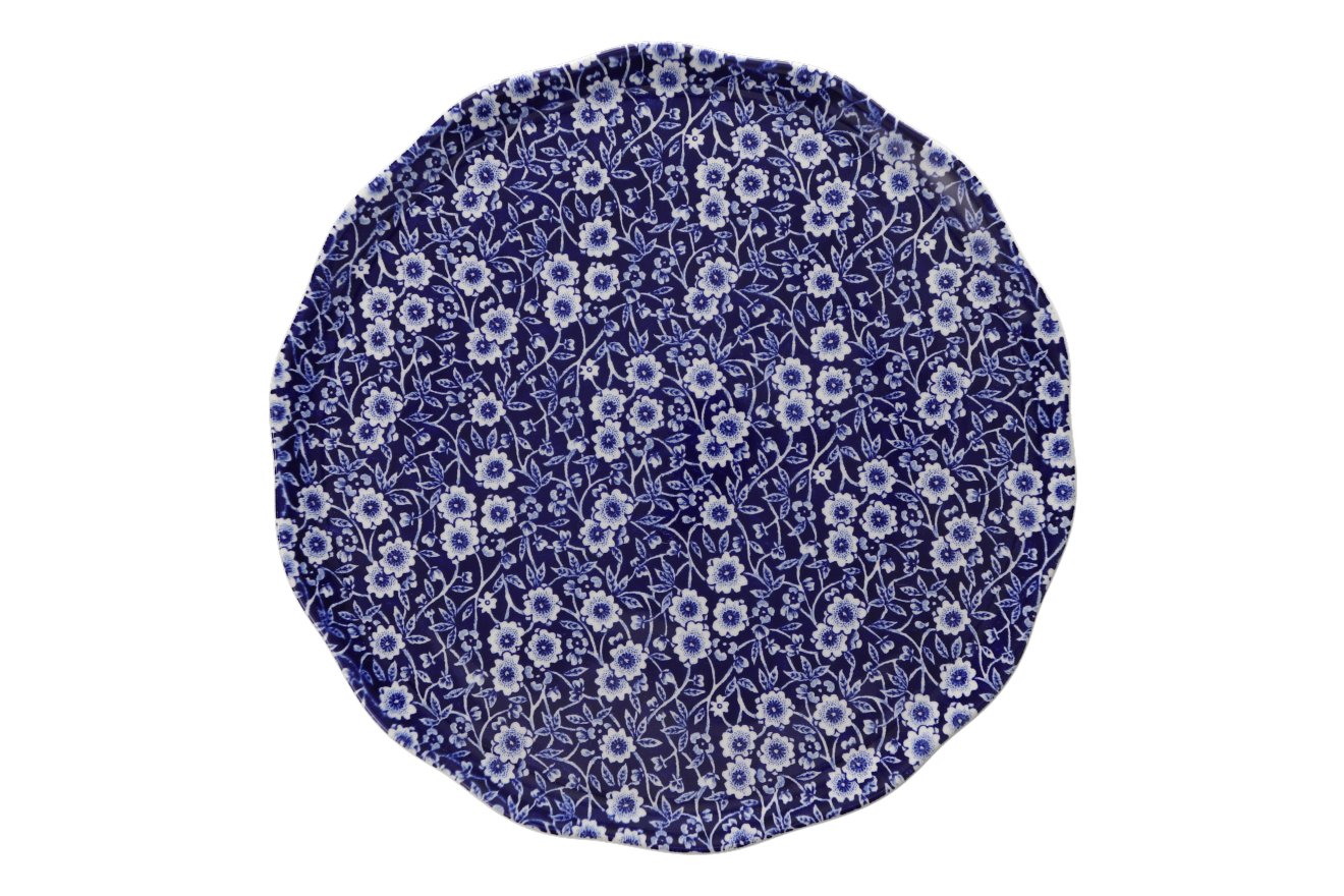 Burleigh Blue Calico Cake Plate | We'll find it for you | Chinasearch