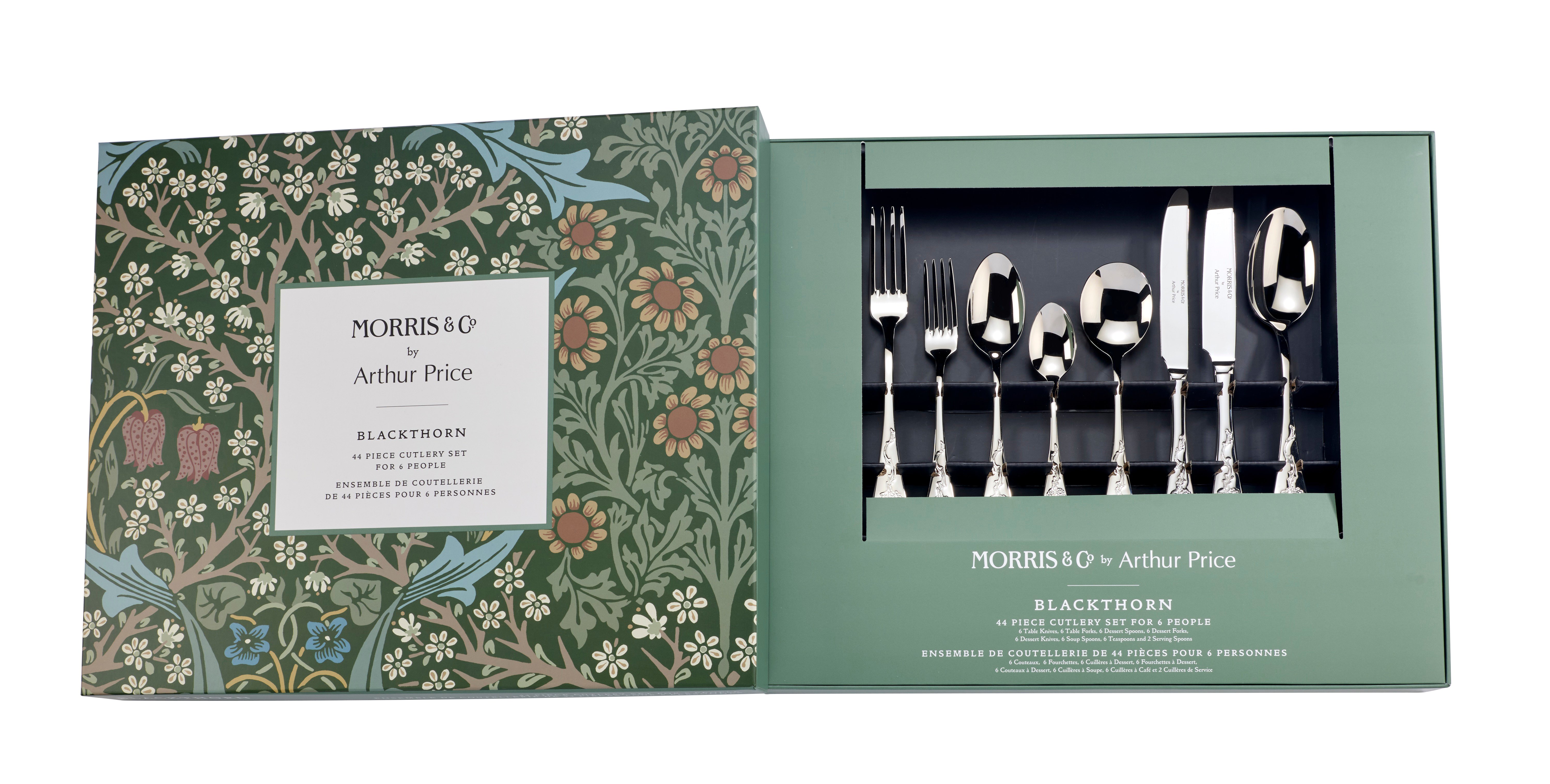 Arthur Price Morris & Co Blackthorn 44 Piece Cutlery Set | Chinasearch