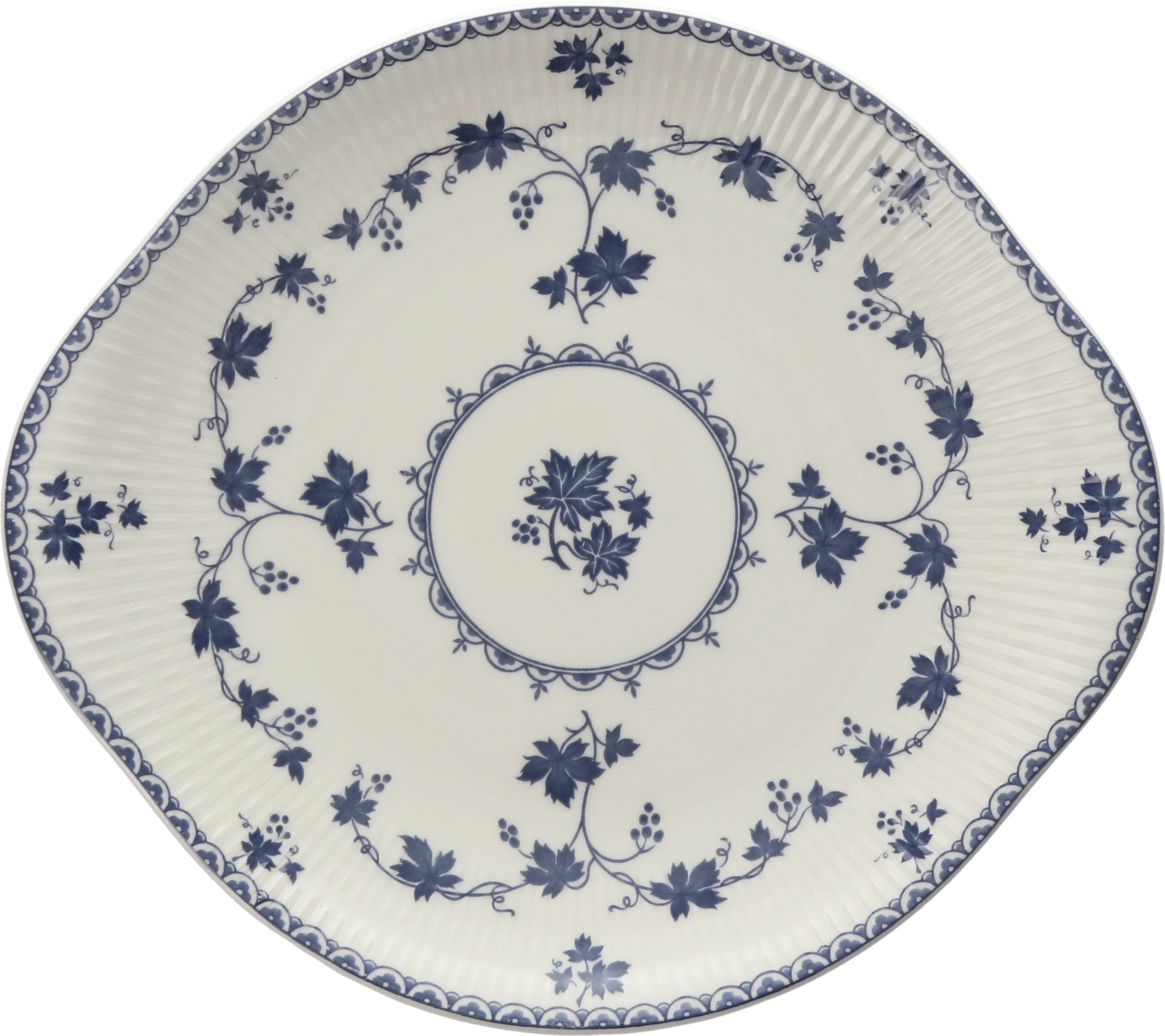 Burleigh Blue Calico Cake Plate | We'll find it for you | Chinasearch