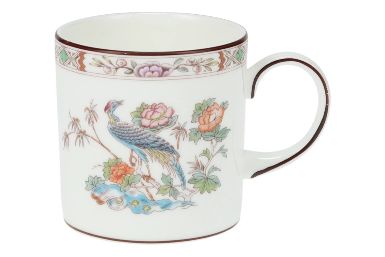 Wedgwood Kutani Crane - Brown Edge Coffee / Espresso Can | Chinasearch