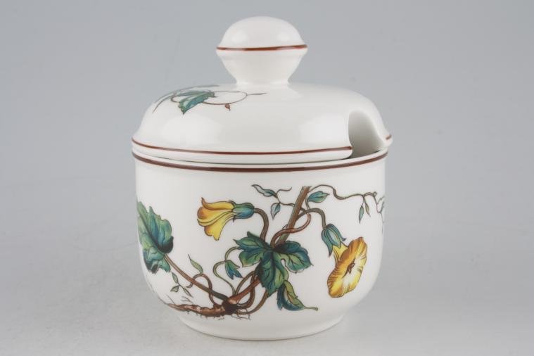 Villeroy & Boch Botanica - Brown or Black Backstamp Jam Pot + Lid